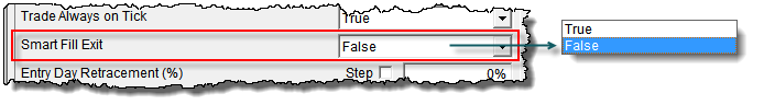 Smart Fill Exit Option