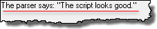 Parser Reports No Script Errors Found