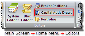 Capital Adds & Draws Home Menu Editor Snippet